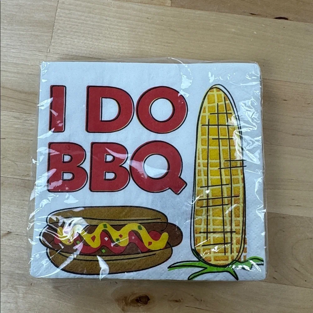 Stainless Steel Grill Wok, Corn on the Cob Accessories & Napkins Summertime BBQ